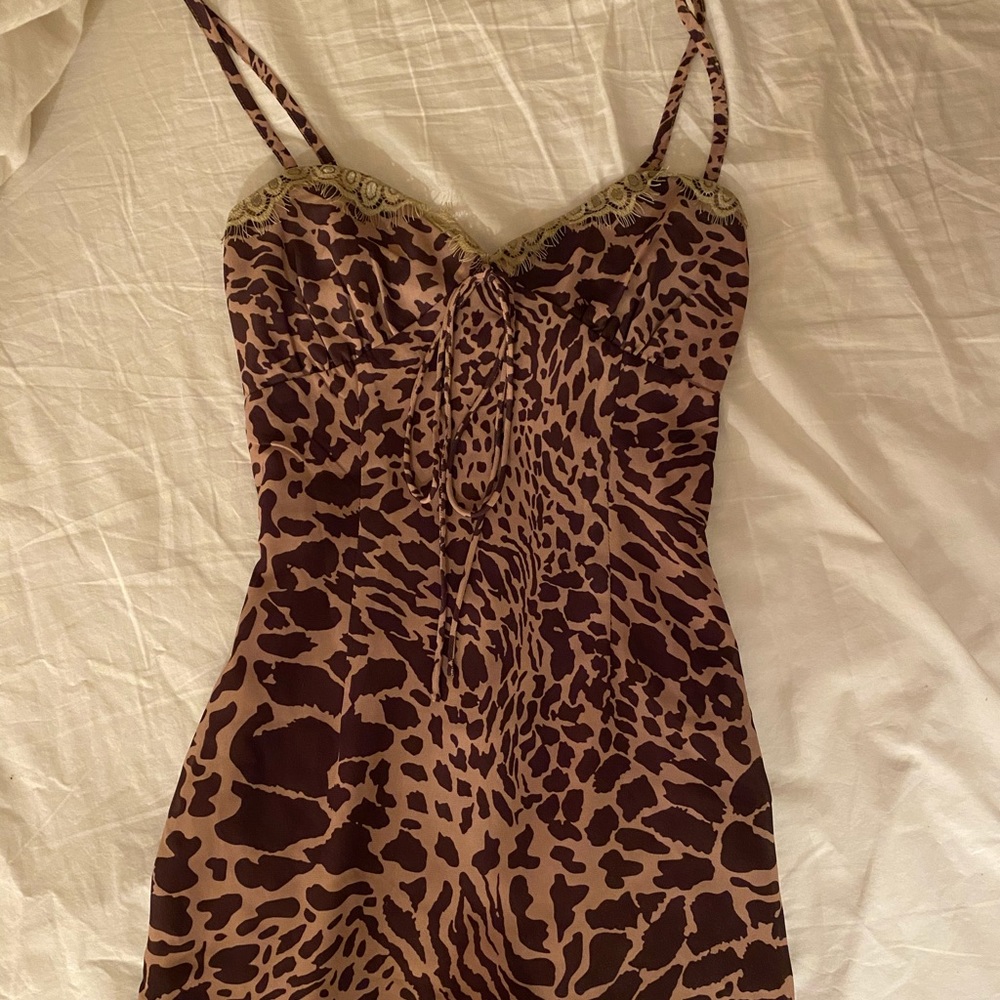 Lioness/Princess Polly leopard print minidress-xxs